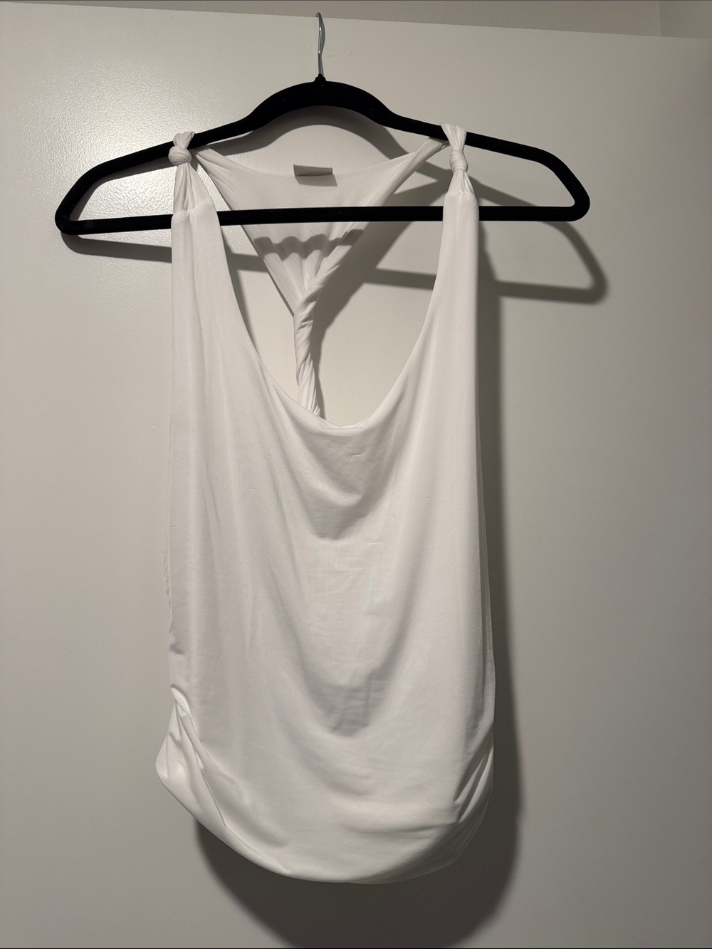Abercrombie & Fitch White Knot-Back Tank